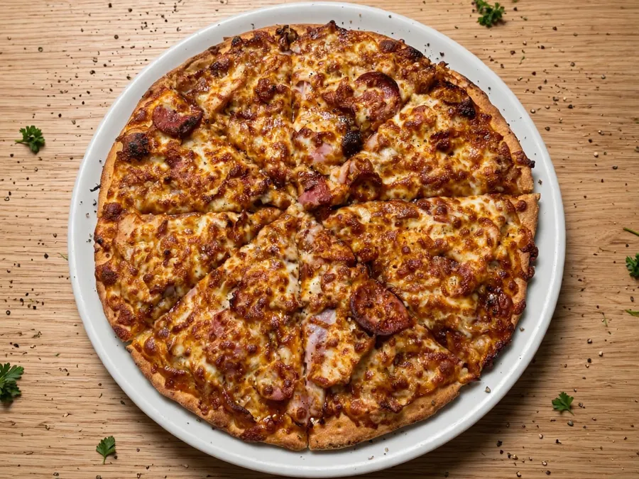 BBQ Meat Deluxe pizza