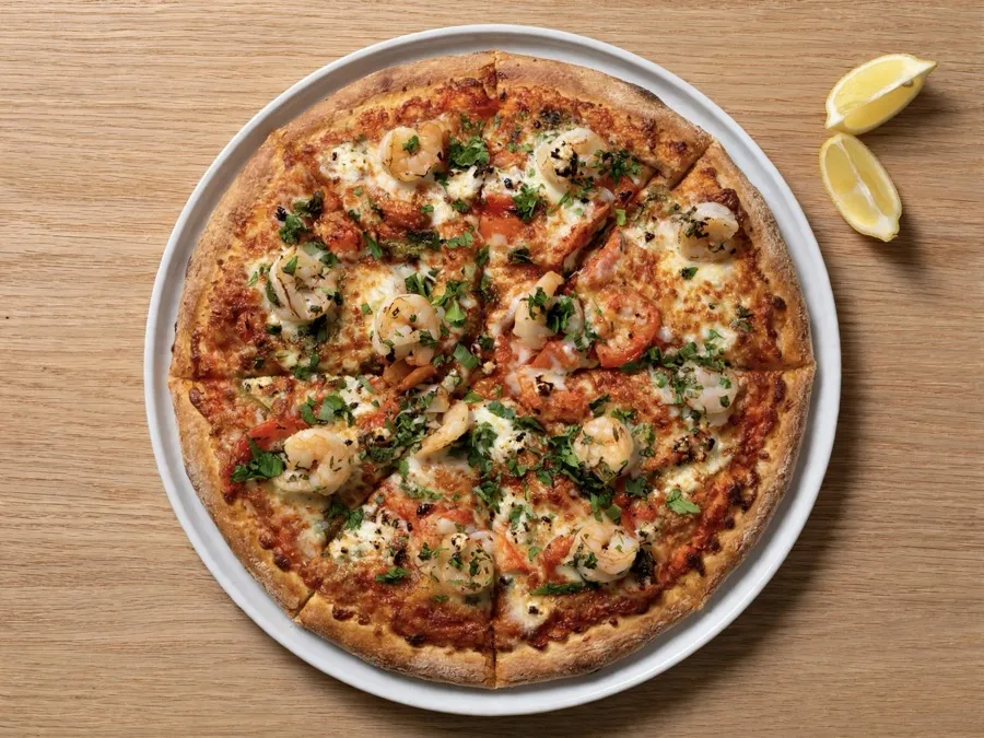 Garlic Prawn pizza
