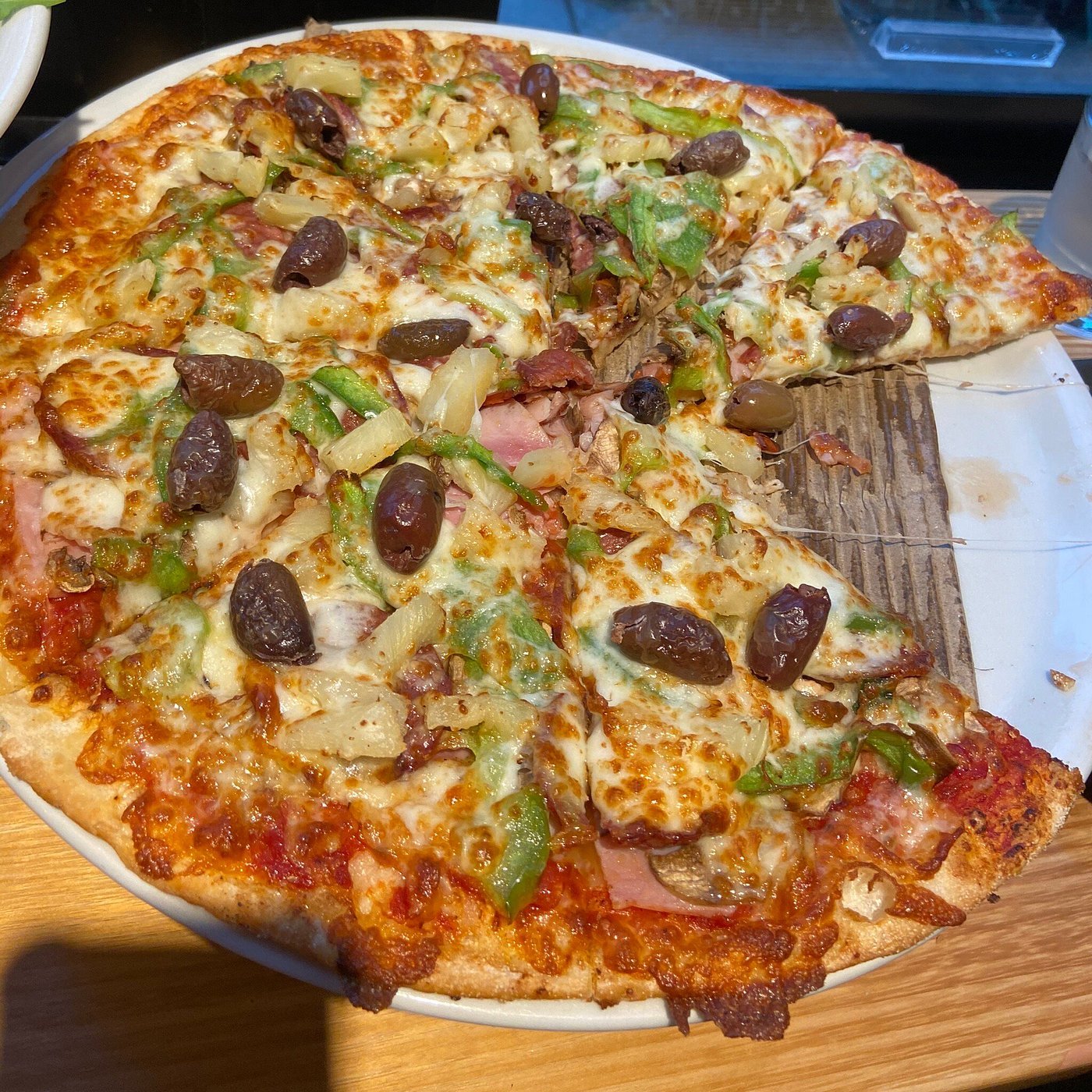 Artichoke and olive pizza at Pizza:deli